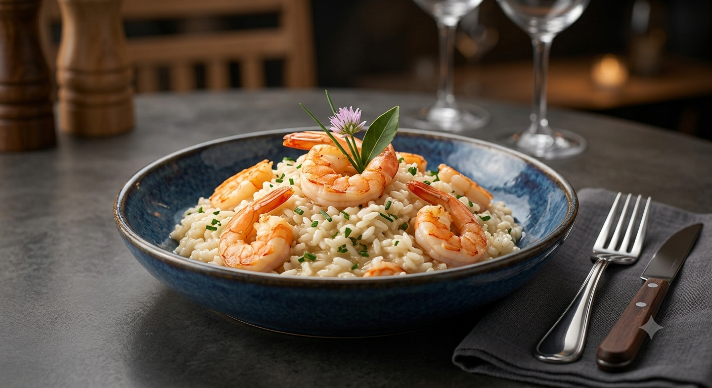 Rissotto de langostinos
